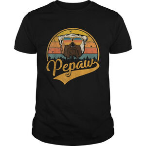 Fathers Day RetroEnglish Bulldog Pepaw Shirt
